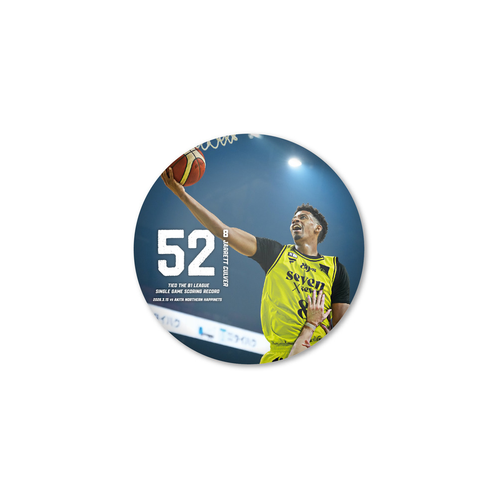 #8 ジャレット・カルバー選手 Bリーグ1試合最多得点タイ記録缶バッジ 詳細画像 1カラー 5